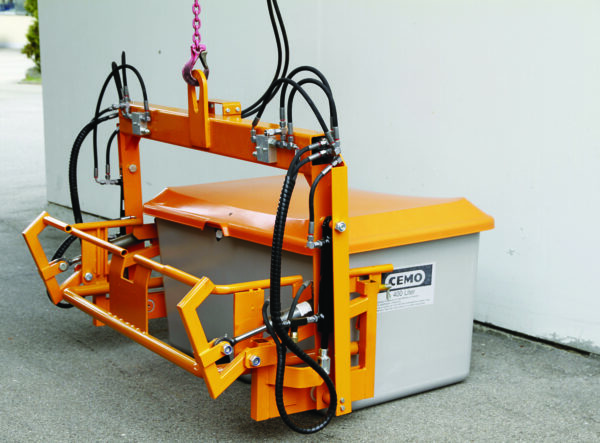 Palonnier hydraulique basculable pour bac à sel 400 litres