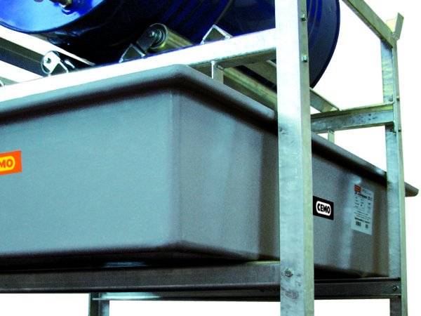 Support (1 paire) pour rayonnage 400 permettant la prise à vide du rayonnage par chariot élévateur