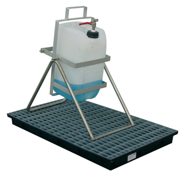 Chevalet inox pour bidon jusqu’à 30 litres