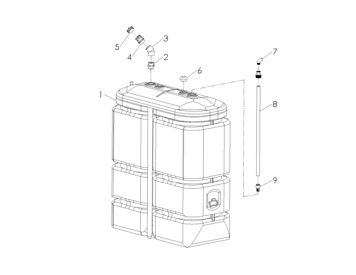 CUVE DE RECUPERATION HUILES USAGEES PEHD 1000L