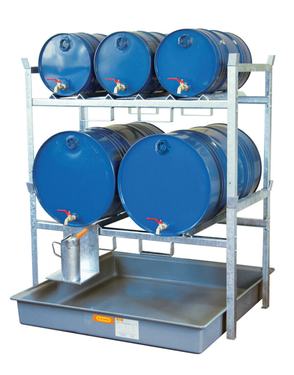 Rayonnage 800 pour 3 fûts de 60 litres ou 2 fûts de 220 litres