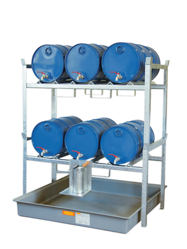 Rayonnage 800 pour 6 fûts de 60 litres